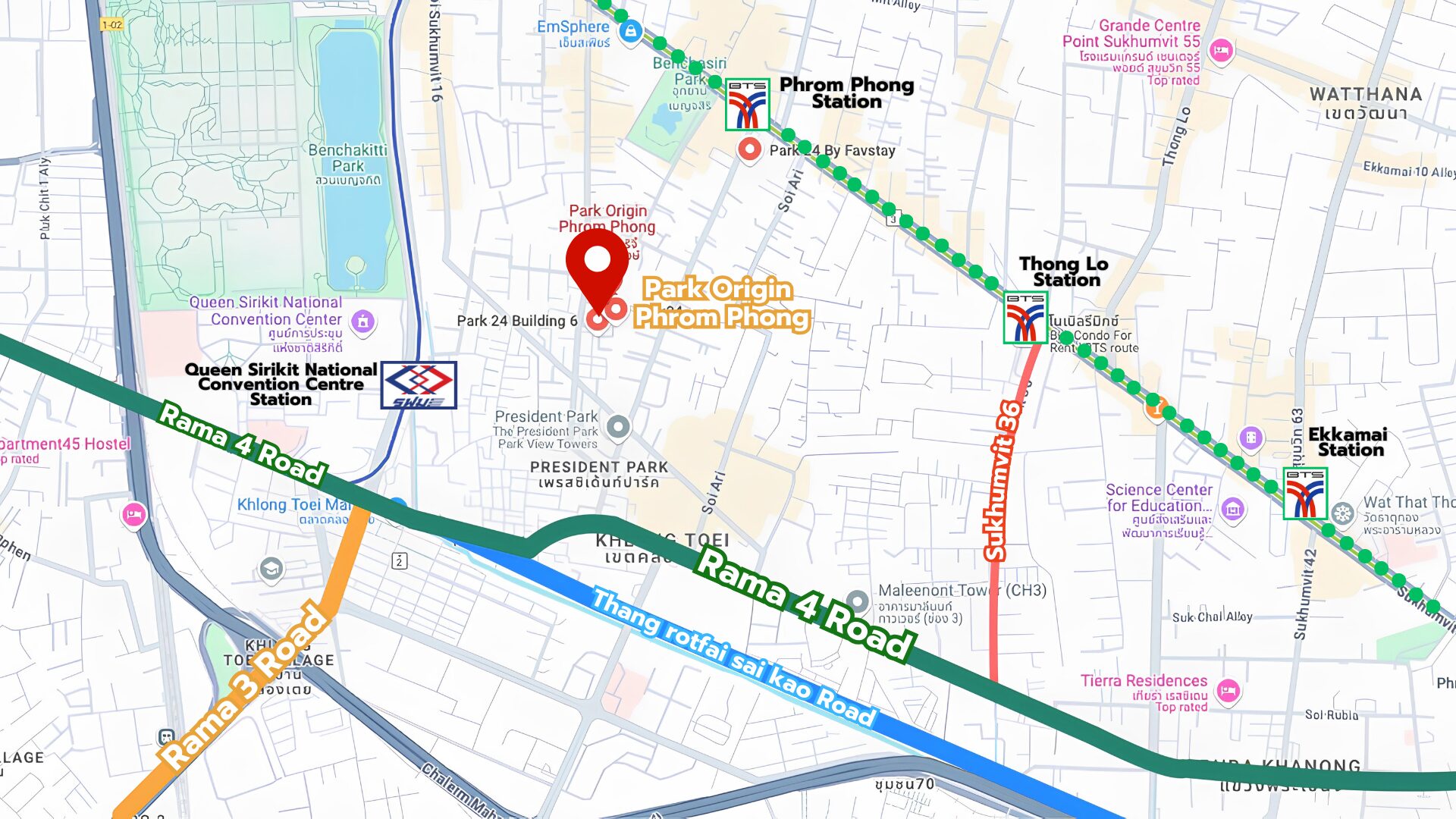 Map of Park 24 located on sukhumvit soi 24